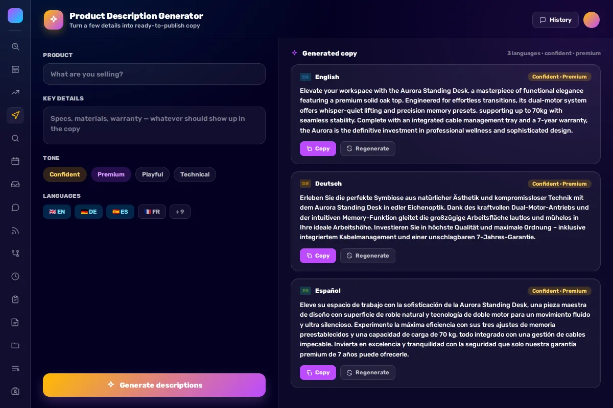 Product Description Generator